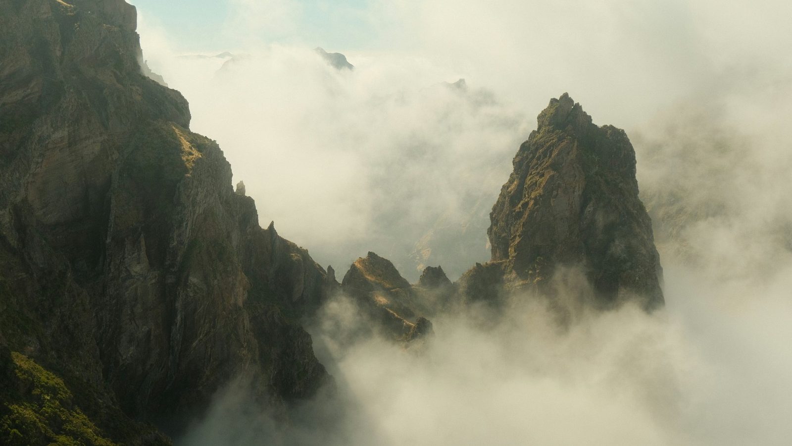 Madeira's peaks in the clouds