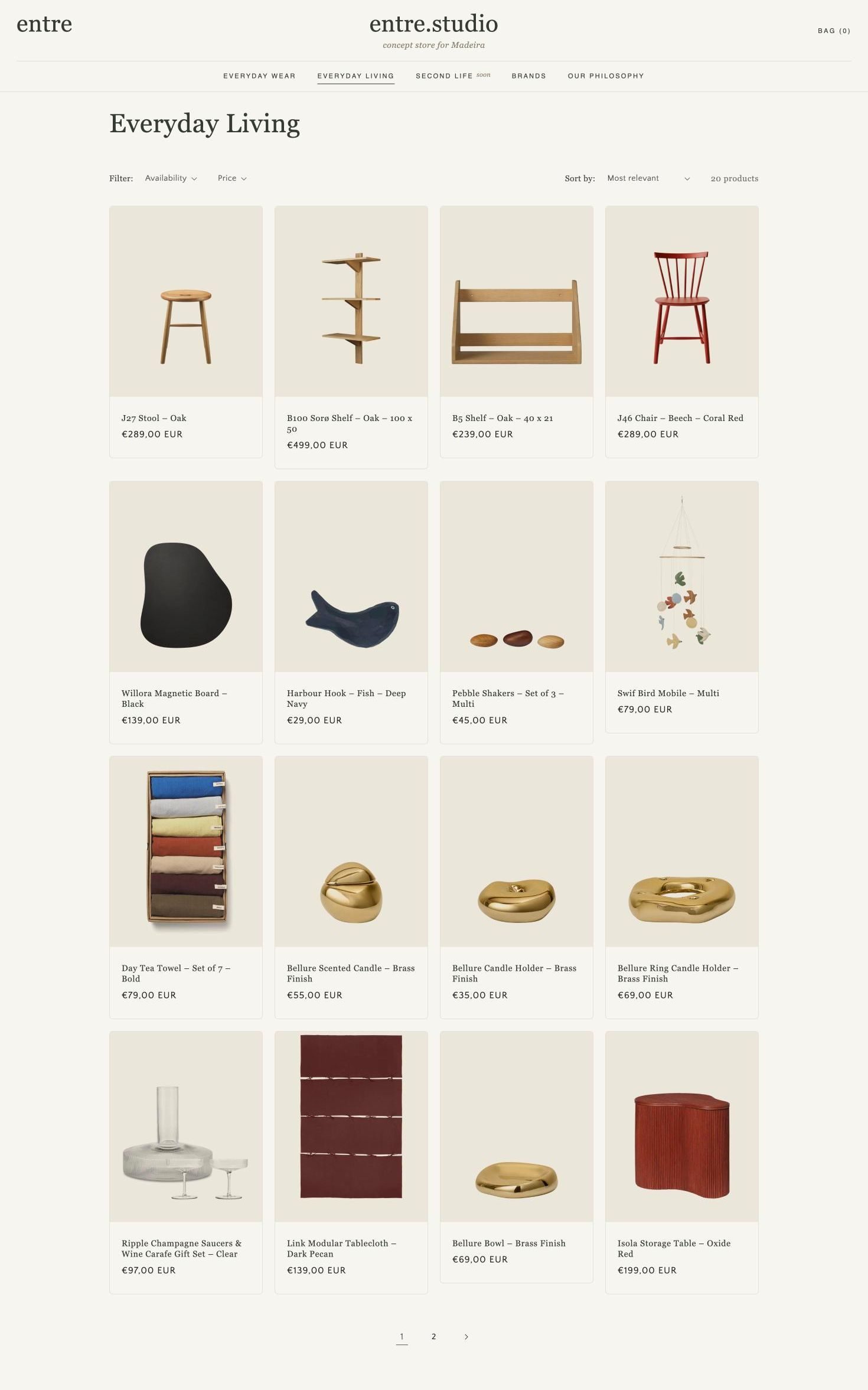 Everyday Living collection with FDB Møbler, ferm LIVING and &Tradition pieces