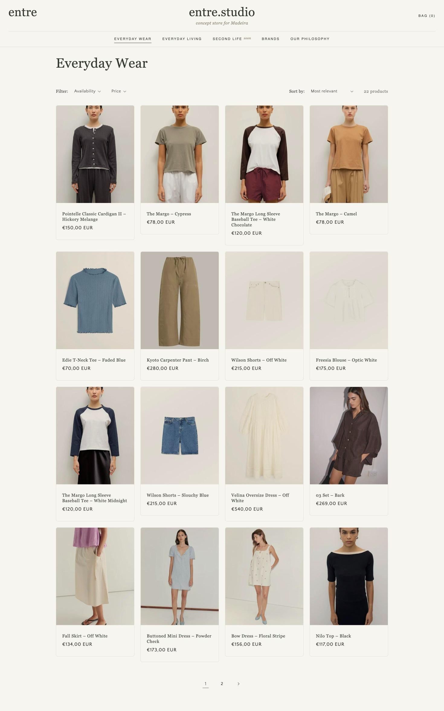 Everyday Wear collection with 22 products
